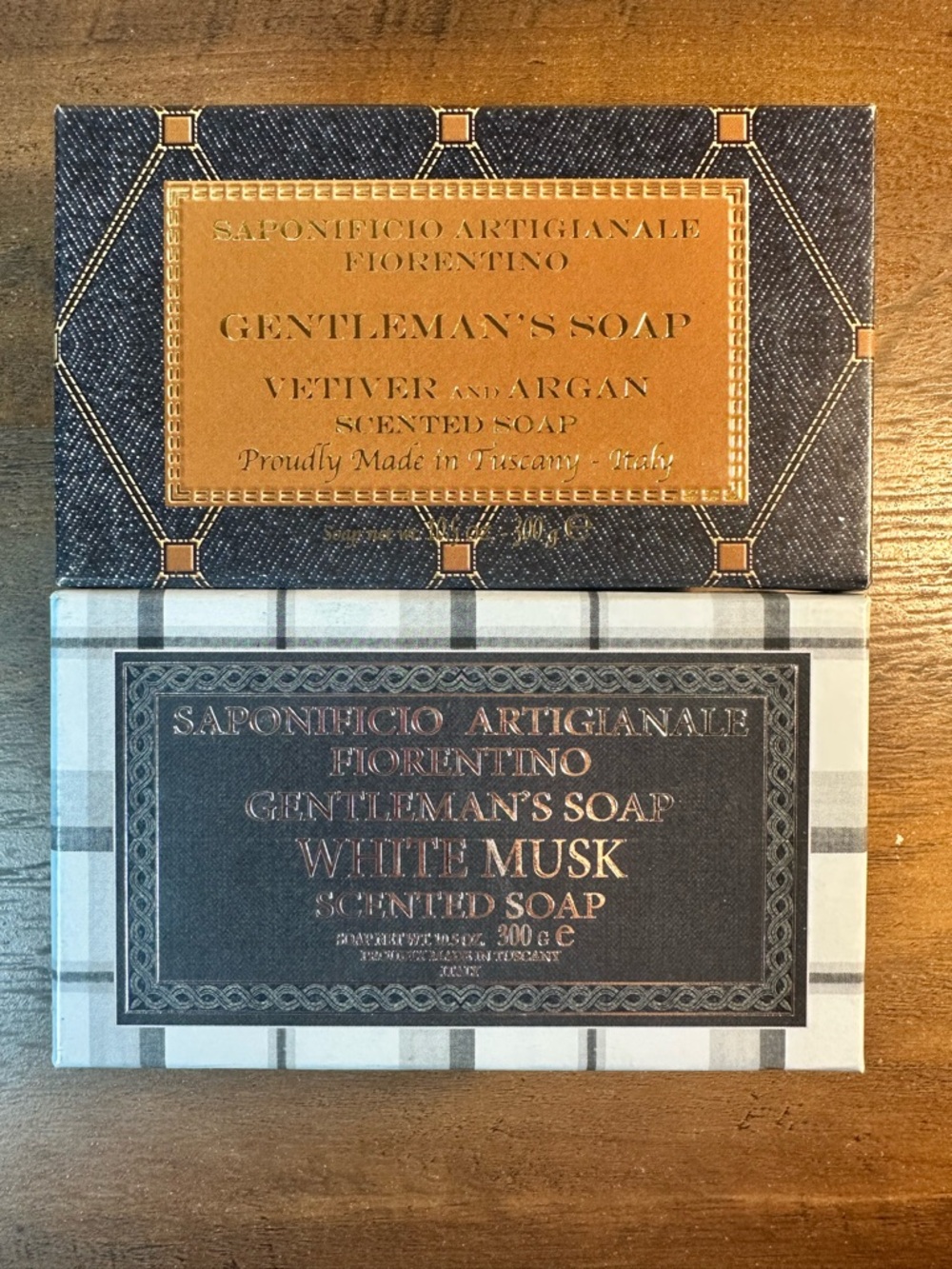 Saponificio Artigianale Fiorentino Gentlemans Soap White Musk &Vetiver Argan NEW